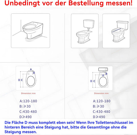 Smart Bidet Toilettensitz mit Warmluft-Trocknung, Beheizbare Klobrille, Intelligenter klodeckel mit Selbstreinigende Düse, WC Sitz mit Absenkautomatik Waschen Vorne und Hintere, Desodorierung