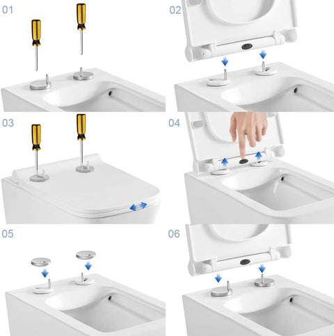 Hänge WC spülrandlos - weniger Bakterien - wassersparendes Wand WC - geruchsarmer Tiefspüler